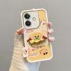 KEYSION Cartoon Cute Plush Embroidery Case for OPPO A5i with Lanyard Silicone Shockproof Phone Back Cover for OPPO A5i