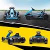 24V Drift Kart, Electric Ride-On Racing Go Kart W/ 2 Speeds, Steering Wheel, Pedals for Kids Aged 8-12, Blue