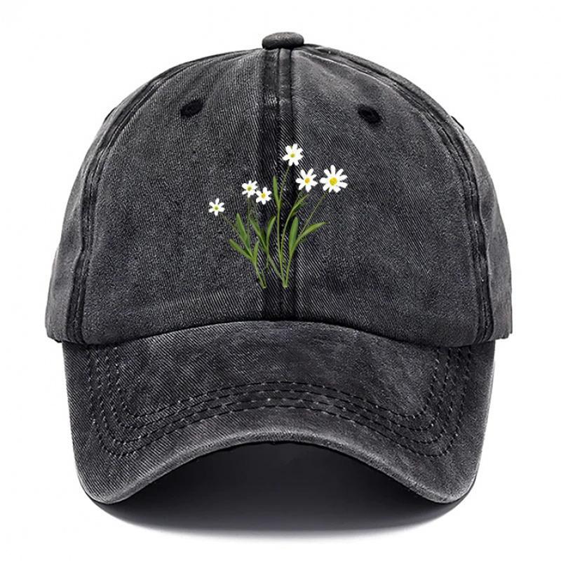 Flowers Printed Hat Hats for Men Beach Hat for Women Breathable Baseball Caps Adjustable DAD Hats Suitable for Outdoor Acti