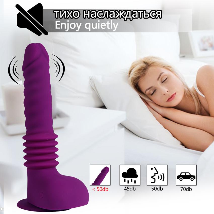 Dildo s vibrátorem na dálkové ovládání s přísavkou Teleskopická erotická hračka s velkým penisem pro ženy Stimulace bodu G pro ženskou masturbaci