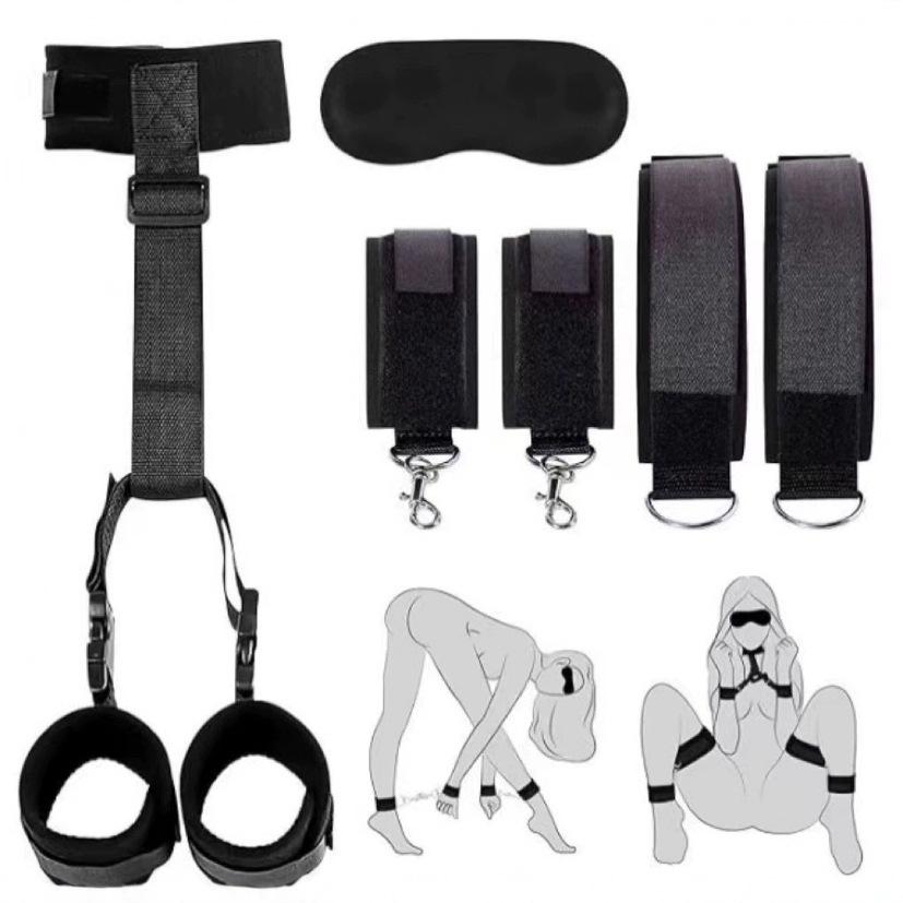 Handcuff Open Leg Restraint Sex Toy Eye Blinder Sex Toys Kits Adjustable Adult Erotic Bed Games Sextoy Set SM Slave Cosplay
