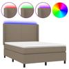 VidaXL Slatted Bed Base with Mattress and LED, Upholstered Bed, Double Bed, Adult Bedroom Interior Bed, 3138153