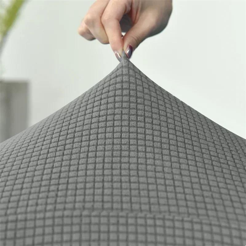 1PC Stretch Dining Room Chair Cover Polar Fleece High Back Chairs Slipcovers Solid Color Seat Covers for Wedding Banquet