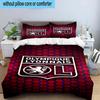 3pcs Lyon Football Crest Printed Bedding Set Duvet Cover Closure Includes 1 Duvet Cover & 2 Pillowcases Bedding Sets Home Decor Gifts