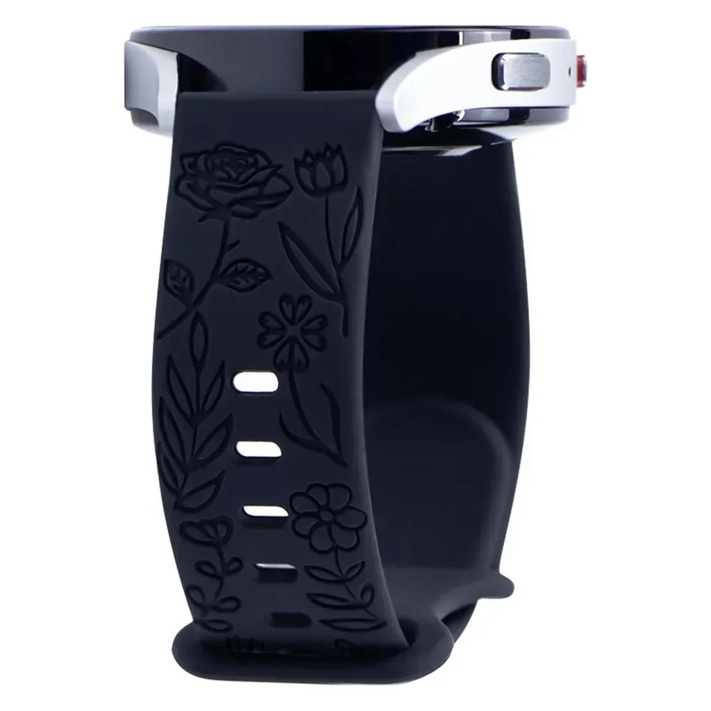 22mm Engraved Strap for Samsung Galaxy Watch 7 6 5 4 6Classic 20mm Silicone Sport Bracelet for Huawei Watch GT5 GT4Pro Watchband