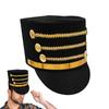 Hat-nutcrackers Marching Band Hat Cosplay Show Skin-friendly Drum Major Hats Themed Party Gold Trim Strips