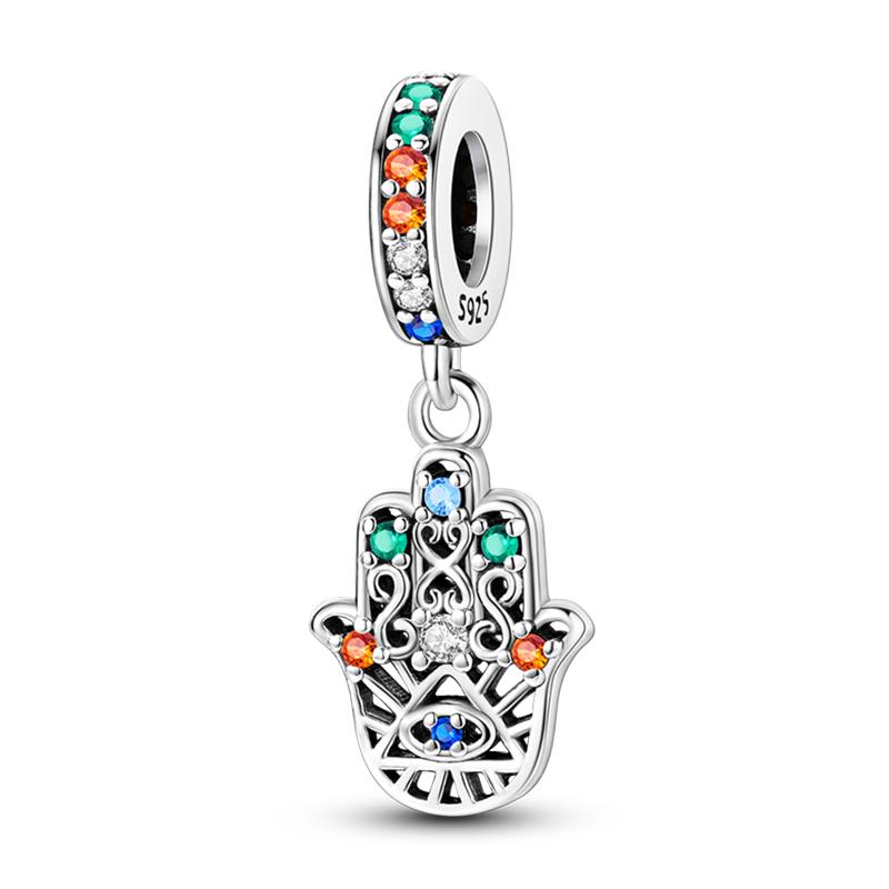 100% Rame Zircone Scintillante Occhio del Diavolo Occhio di Horus Auguri Migliori Portafortuna Perline Adatte a Braccialetti da 3 mm Gioielli Fai da Te