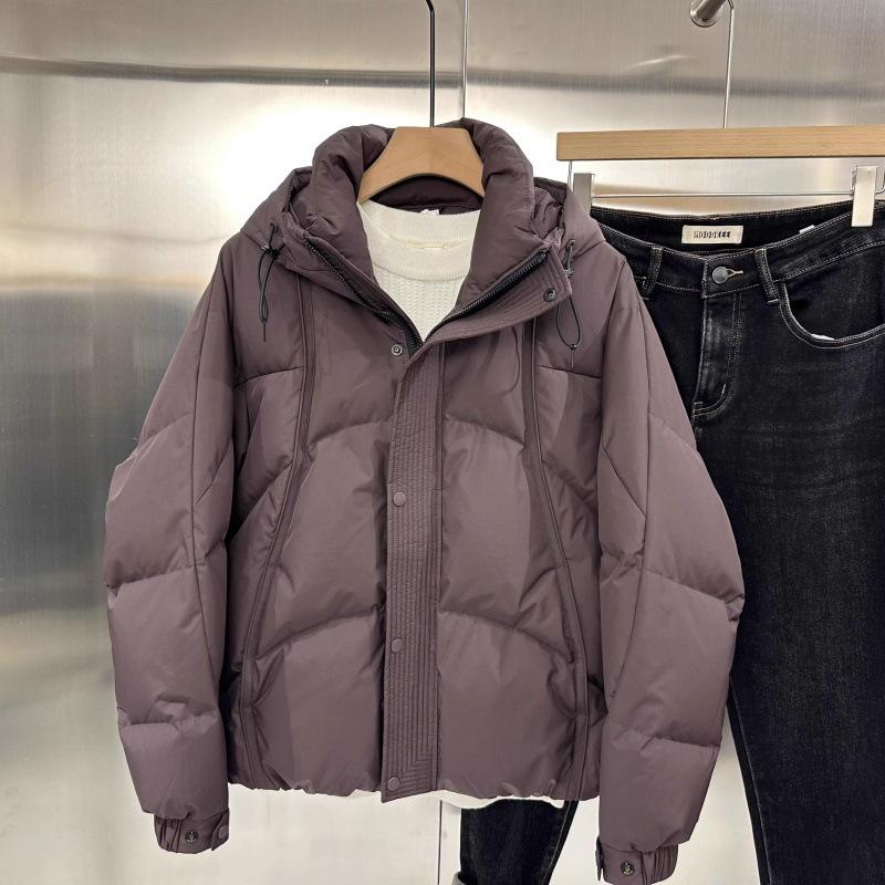 Winter Herren Daunenjacke Qualität Herren Verdickte Brotjacke Kurz Mit Kapuze Lässig Kaltwetterkleidung Winterjacke Baumwolljacke