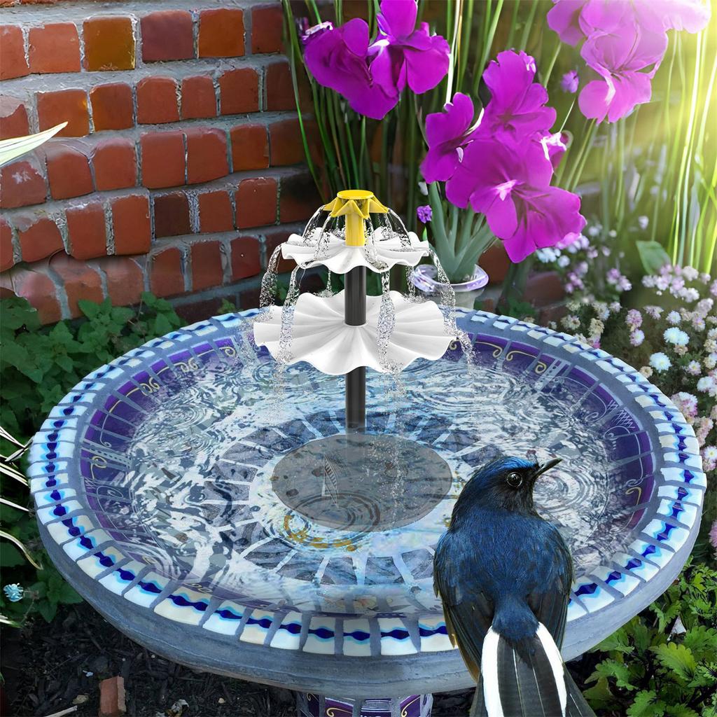 Solar Power  Bird Bath  Water Floating Pond Garden Patio Decor