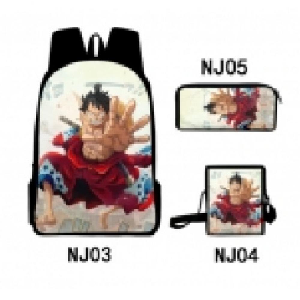 ONE PIECE Student School Bag Luffy Cartoon School Bag Boys Pencil Bag Voyage King Explosion