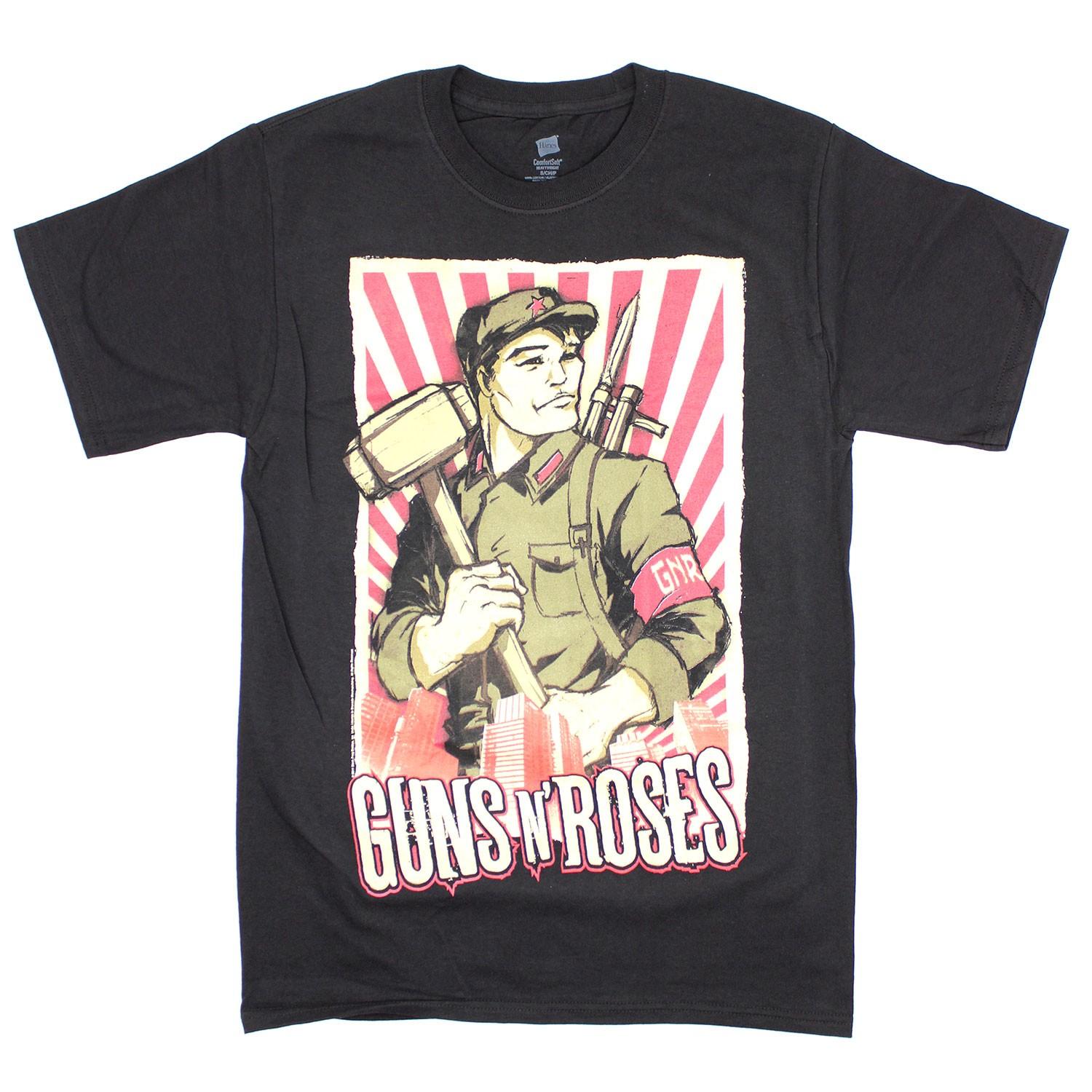 Men s Guns N Roses Propaganda Tour 2011 T-shirt Small black 4XL