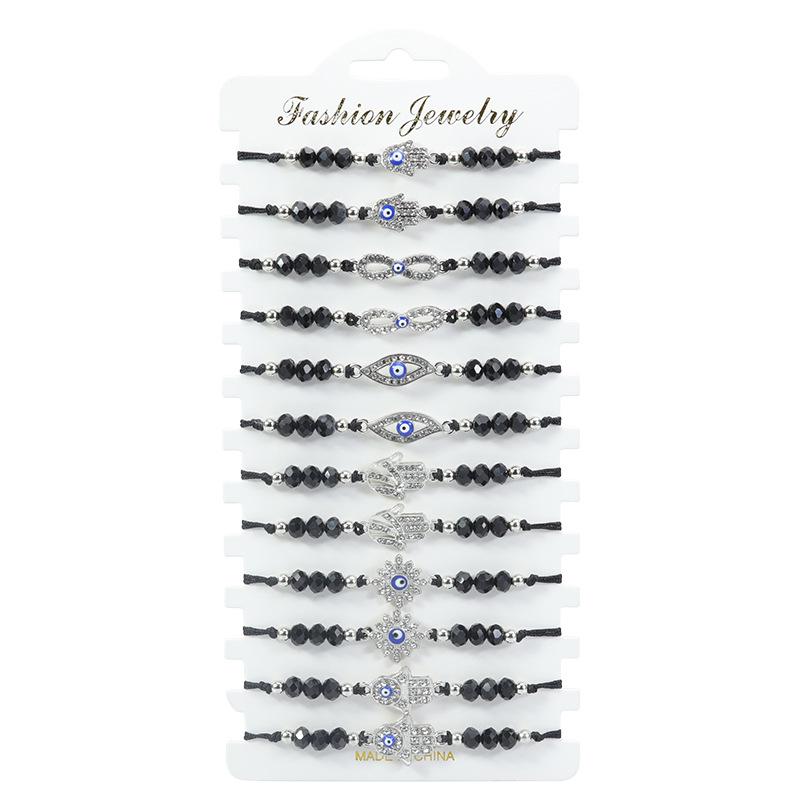 Bohemian Hand-woven Colorful Seed Bead Adjustable Bracelet with Rhinestone Connector