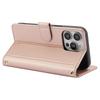 SY-003 For iPhone 15 Pro Max Case PU Leather Stand View Phone Wallet Cover with Hand Strap