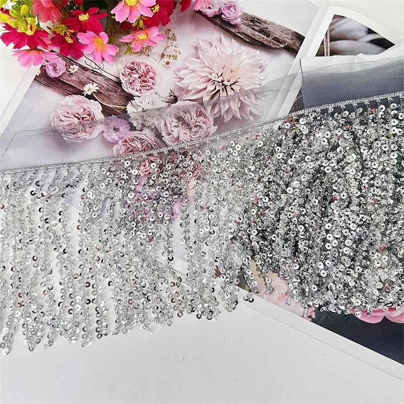 Sequins Tassel Lace, Dance Performance Costume Accessories 20Cm Wide Craft Diy Sewing Accessories Dress