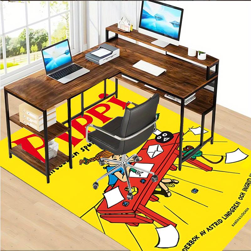 Pippi Longstocking Polyester Carpet, Soft Indoor Mat for Office Chair, Living Room, Computer Desk - Decorative Home Office Rug Design