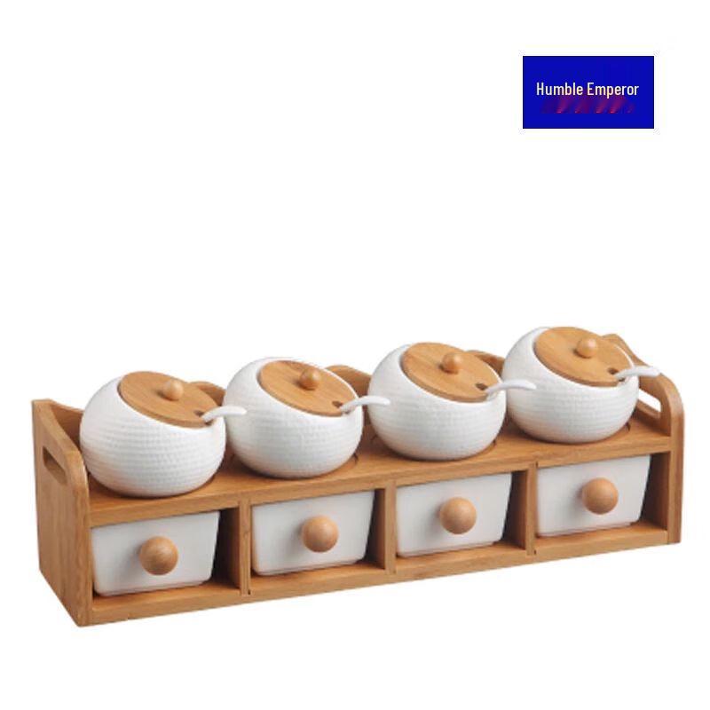 Wave Pattern Ceramic Seasoning Jar Set