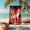 proof beach towel with Demon Hunter pattern - soft,absorbent,quick-drying,machine washable - perfect for swimming,camping,bathing