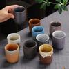 Retro Coarse Pottery Teacup Master Cup Single Large Japanese Ceramic Kung Fu Tea Set Tea Cup Espresso Cup