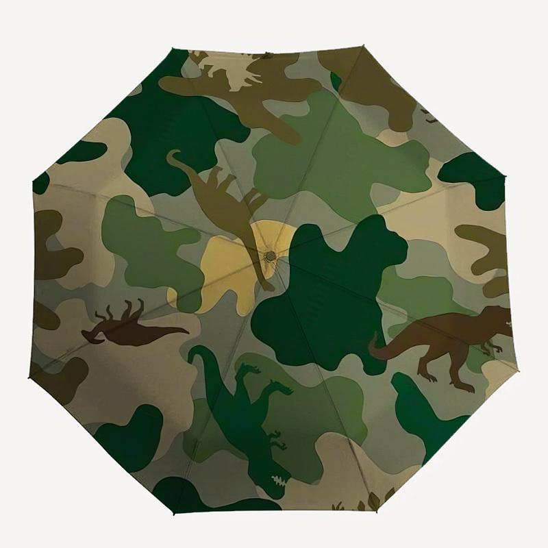1 Stück Dinosaurier Camouflage Muster Regenschirm mit Kunststoffgriff, Geeignet für Alle Jahreszeiten Outdoor PT392