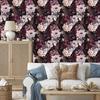 Wallpaper Flowers In Dark Colors for Living Room and Bedroom 50x1000