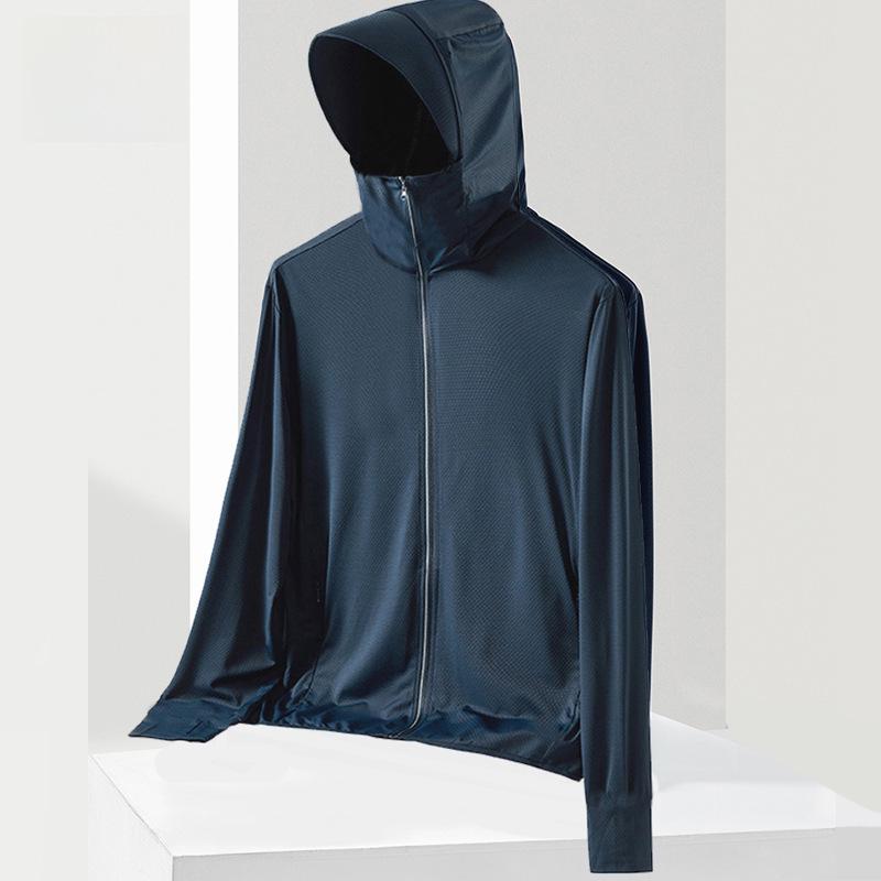 Unisex Ice Silk Sun Protection Jacket - Lightweight, Breathable Spring/Summer Wear for Students, Ideal for Fishing & Outdoor Activities.