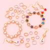 Multi-Size Electroplated CCB Plastic Large-Hole Beads for DIY Jewelry Crafting