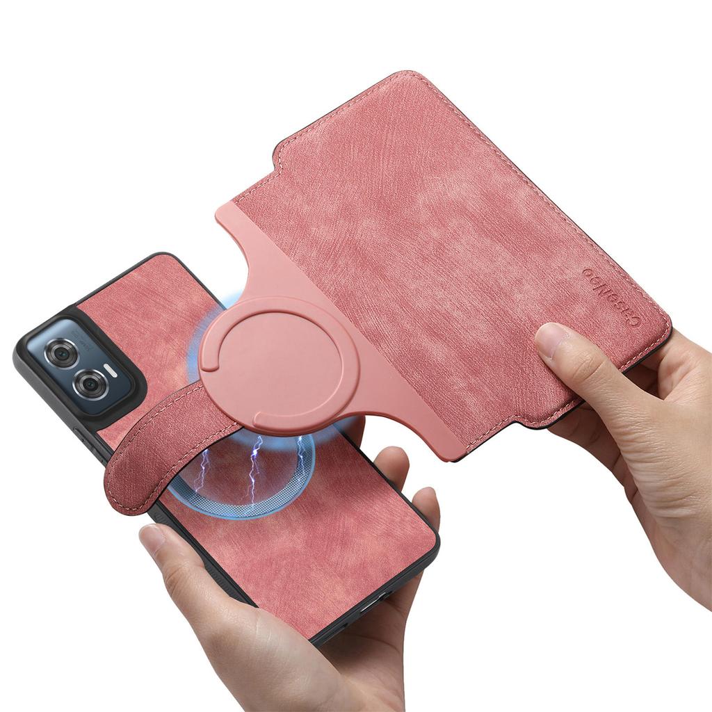 For Motorola Edge 50 Fusion 5G Magnetic Case CASENEO Detachable Leather Phone Wallet Cover
