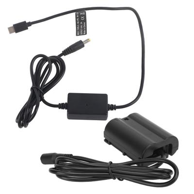 Type C USB To EN‑EL15 Dummy Battery Power Bank Cable for Nikon D810 Z5 6 7 II D750 Camera