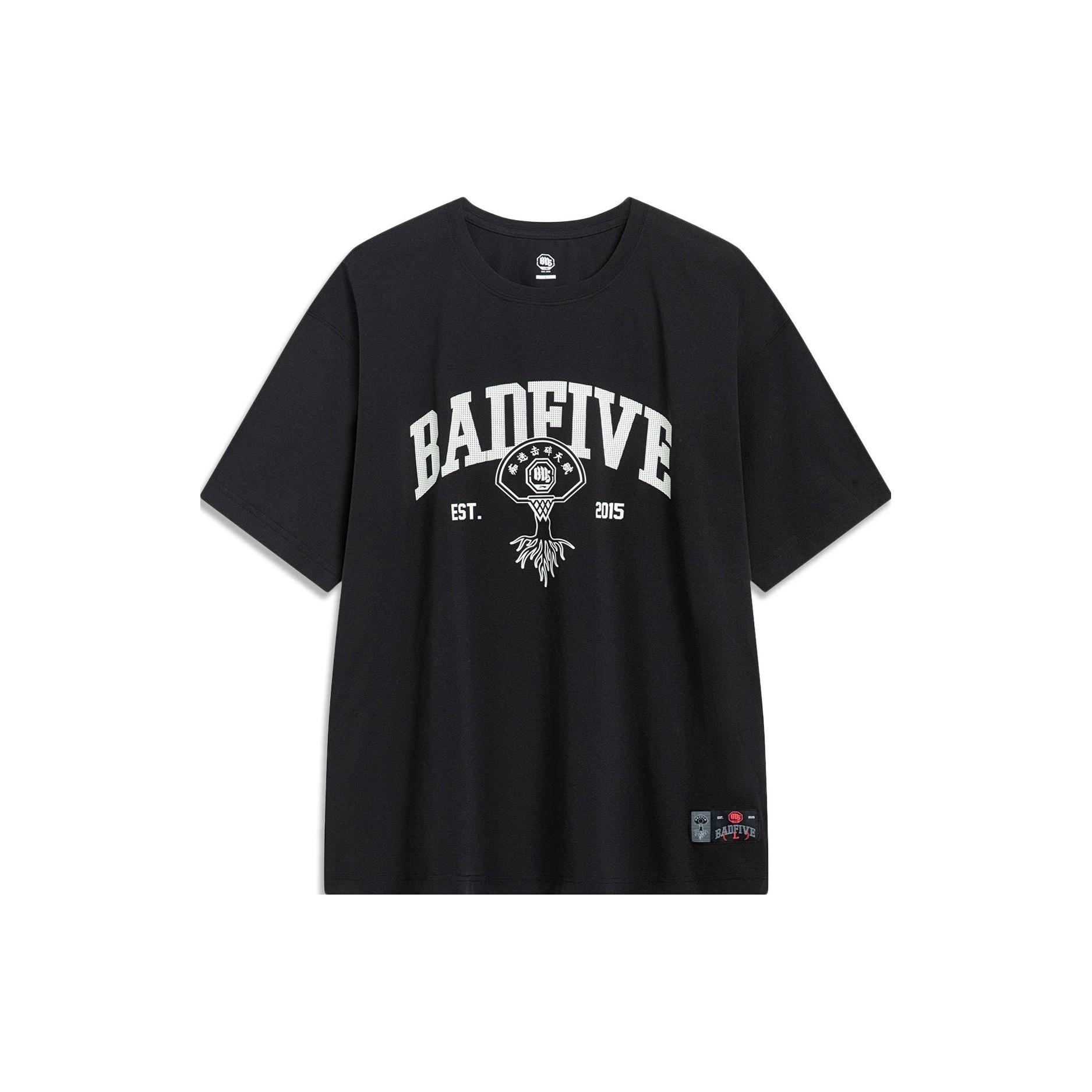 Li-Ning BadFive Short Sleeve T-shirt Black Men s ATST547-3 M