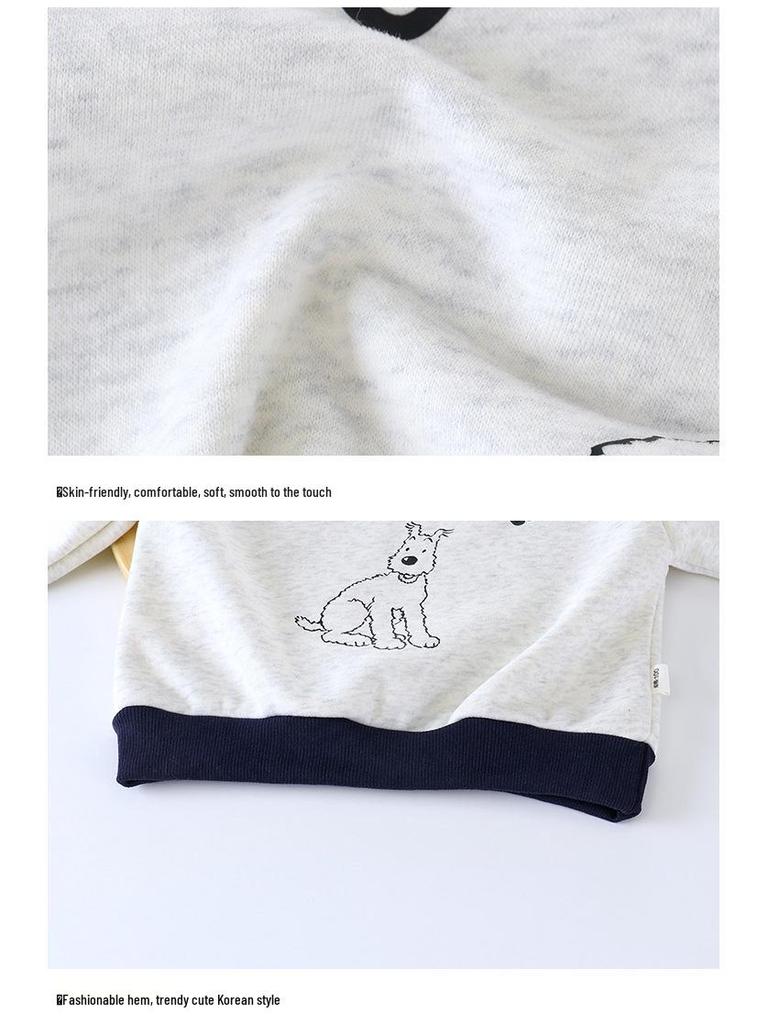 Winter Baby Cartoon Velvet Hoodie: Cozy, Trendy, Warm.