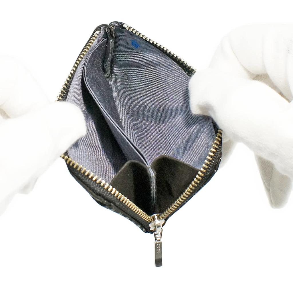 Indenya Inden Coin Purse F Coin Purse 05 Deerskin Black X Black Lacquer Gourd Pattern 1005-01-007