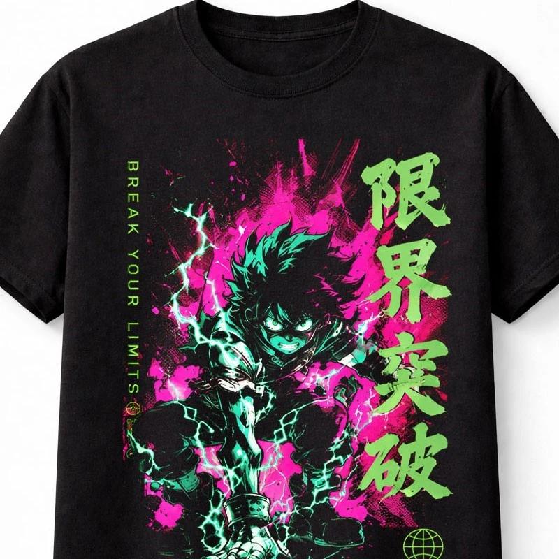 Anime Hero Break Your Limits Unisexga Action Graphic Unisex TShirt S