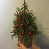 Christmas Bark Barrel Succulent Plants Flower Vase Packaging Barrel Flower Pot Dried Flower Box Xmas Decor Vintage Candle Holder