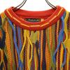 Coogi Fatto in Australia Manico complessivo Manica lunga Maglione lavorato a maglia 3D Uomo Usato