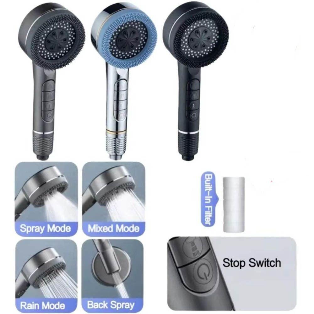 One-Key Stop Water Shower Head With Filter Element Shower Sprayer Head Bathroom Use