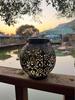 Cross-border Solar Wrought Iron Peony Garden Light - Outdoor Hanging Projection Ornament