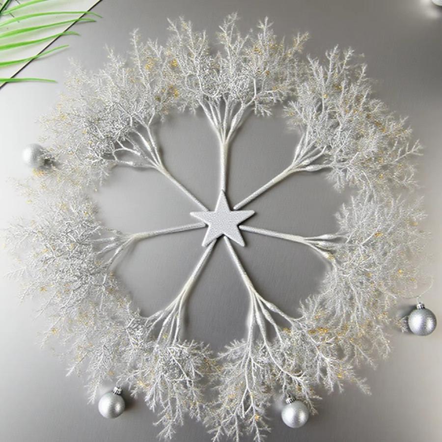 Artificial Plants Golden Silvery Christmas Colorful Tree Gift Vase Filler Home Room Wedding Warm Atmosphere Building Decorations