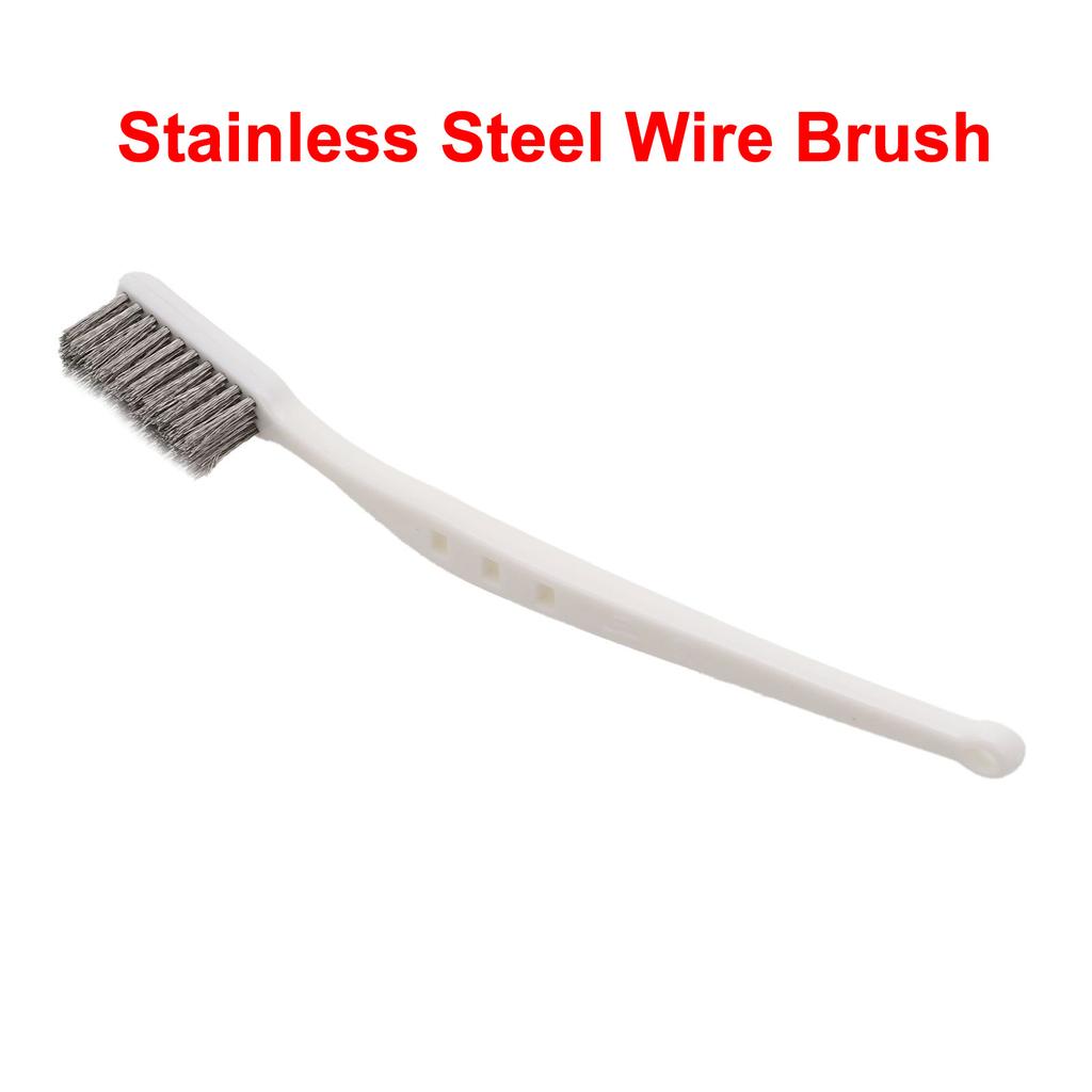 Practical High Quality New Wire Brush Wire Brush Handle Brass Machine Polishing Nylon Wire Plastic Silver 1PCS