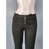 Export single high waist Slim Looking autumn New arrival Adult Ladylike high tassel row Minimalist black Easiest for match micro horn pants