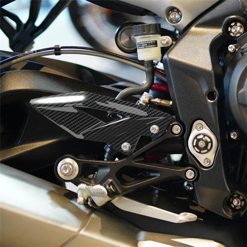 Foot Pedal Heel Guard Plates For Triumph Street Triple 765R 765RS 2016-2024 Motorcycle Decoration Parts A