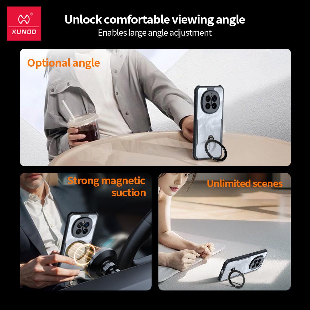 Xundi Honor 300 Pro Rotating Magnetic Stand Phone Case - Drop-proof Protective Cover