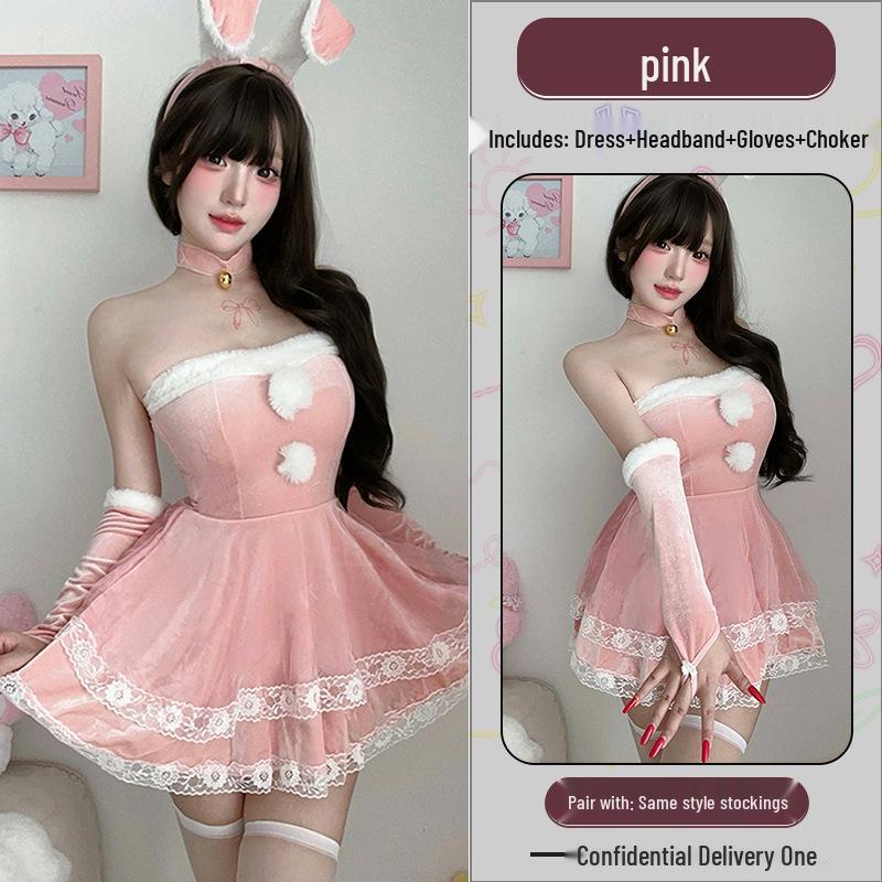 Festive Bunny Girl Cosplay Outfit: Sexy Christmas & New Year Lingerie