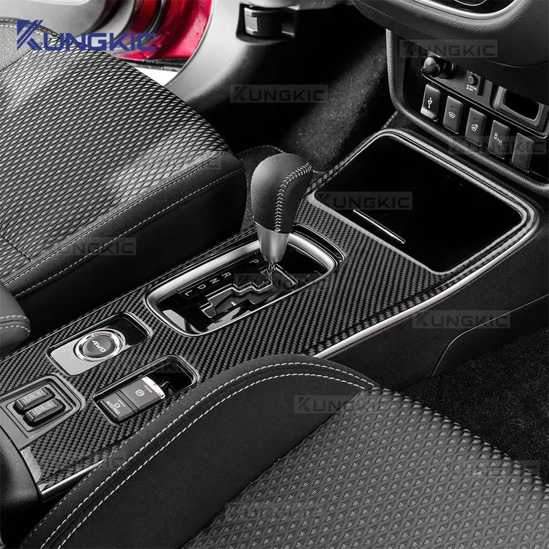 Real Carbon Fiber Gear Shift Panel Sticker for Mitsubishi Outlander 2017-2021, Left & Right Hand Drive Car Interior Trim