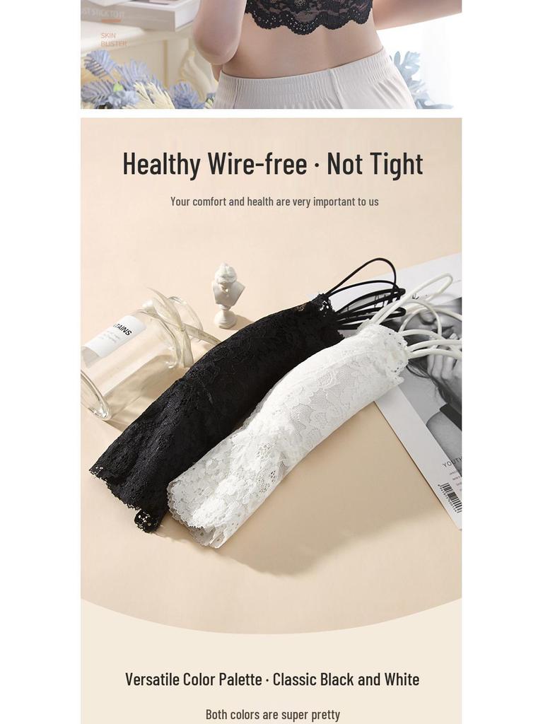 Summer Korean Lace Strapless Bandeau Camisole for Female Students