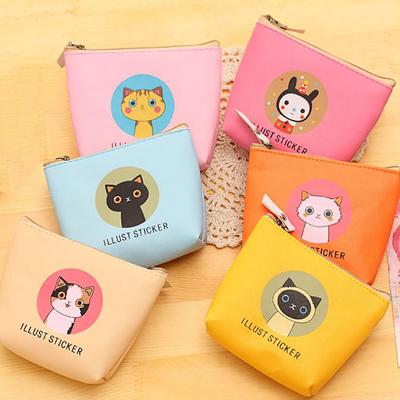 New Fashion Printed Coin Purse Owl Made of faux leather 1//4/"sq.