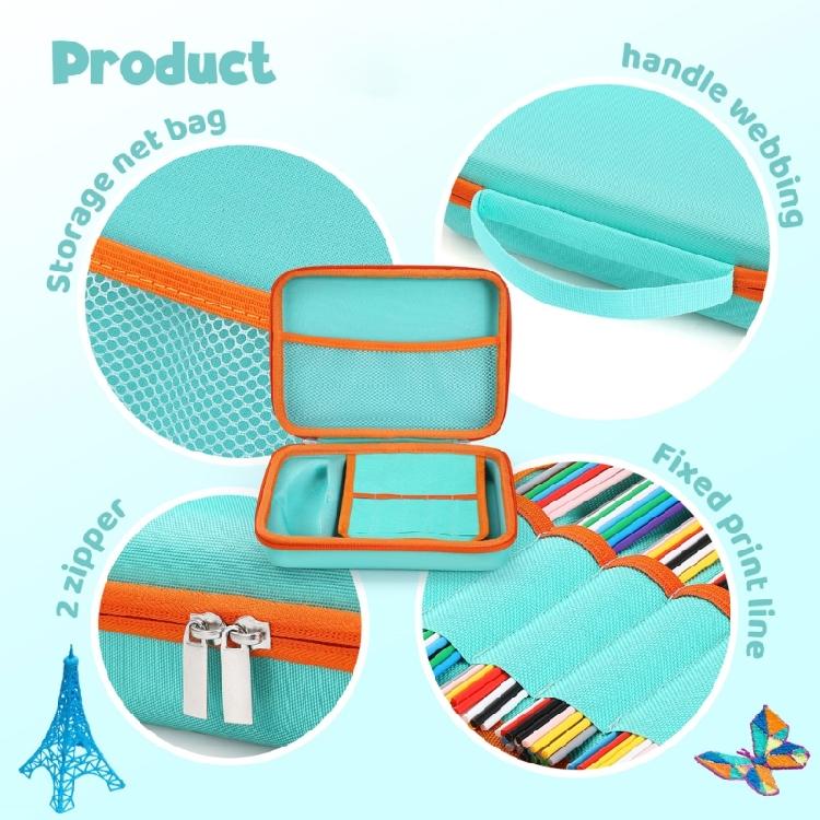 Multifunctional 3D Pen Accessories Case With Impact Resistant Shell And Quick Clean Surfaces For Home Classroom Use