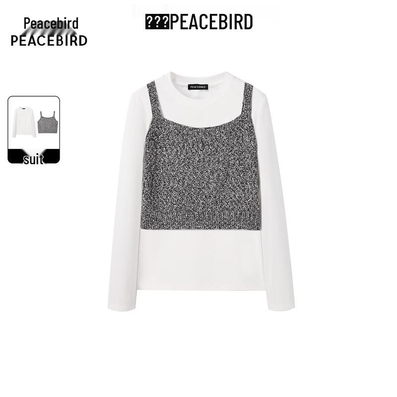 PEACEBIRD Women s Two-piece Long-sleeved Top L