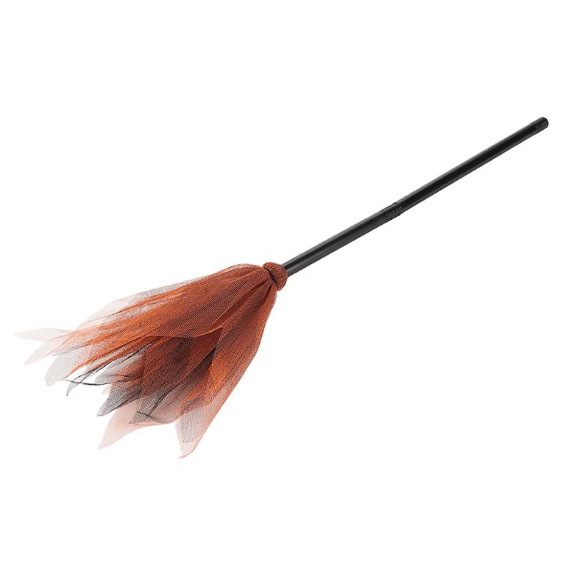 

Halloween Black Hat Witch Broom Green Orange Purple 3 Colors Available Halloween Party Decoration Flying Broom Cosplay Props ZYF
