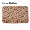Flannel Puppy Dog Paw Pattern Comfortable Sleeping Dog Cushion Mat Kennel Mat Pet Blanket