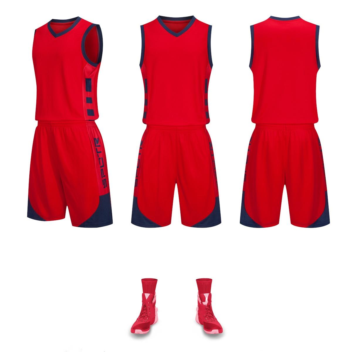 

Баскетбольная форма, детские, мужские и женские, спортивные, быстросохнущие, командная форма, майки для тренировочных лагерей для детей младшего возраста XXXL красный